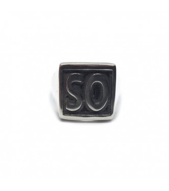R002263 Sterling Silver Men's Signet Ring SO Hallmarked Solid 925 Handmade Comfort Fit
